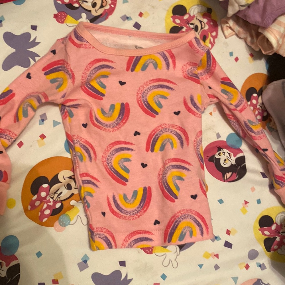PInk rainbow themed pajam shirt (12 months)